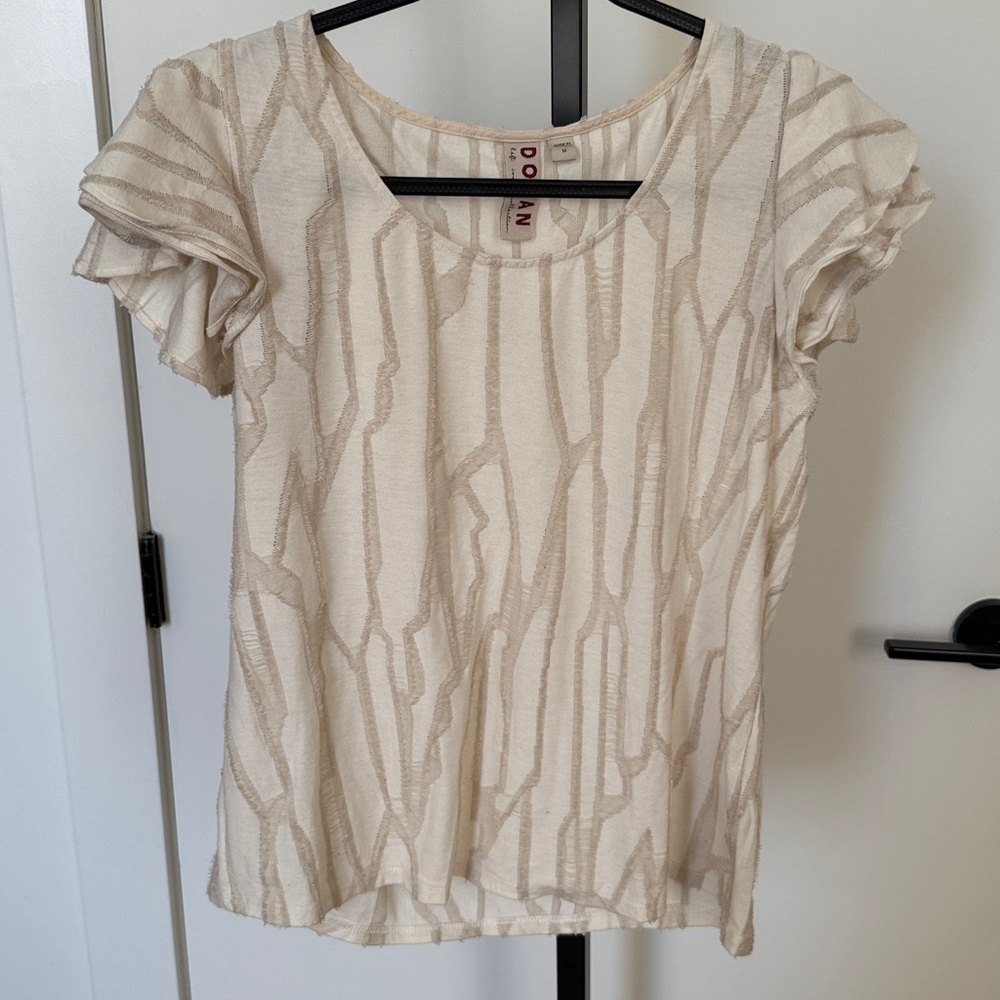 Dolan Left Coast for Anthropologie Natural and Cream Top